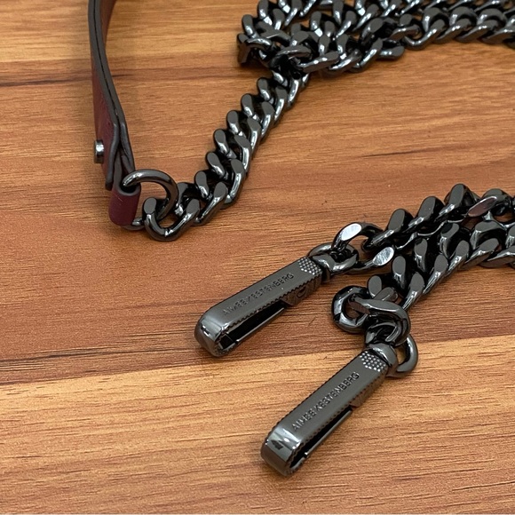 AIMEE KESTENBERG Delancey Wallet on A Chain In Oxblood Leather Chain Wallet - Picture 14 of 16